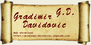 Gradimir Davidović vizit kartica